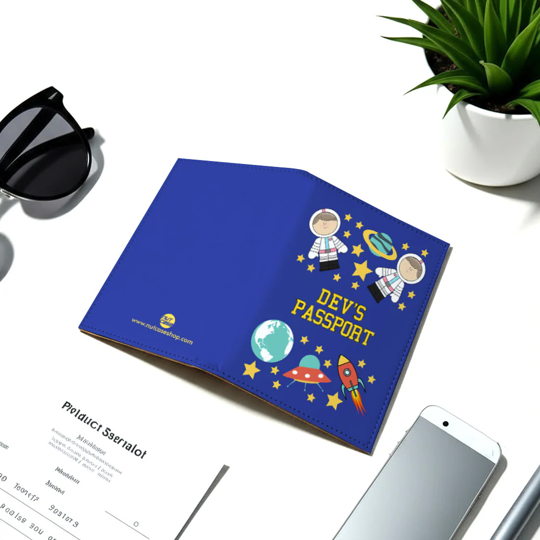 Customized Fancy Passport Holder - Space - Image 3