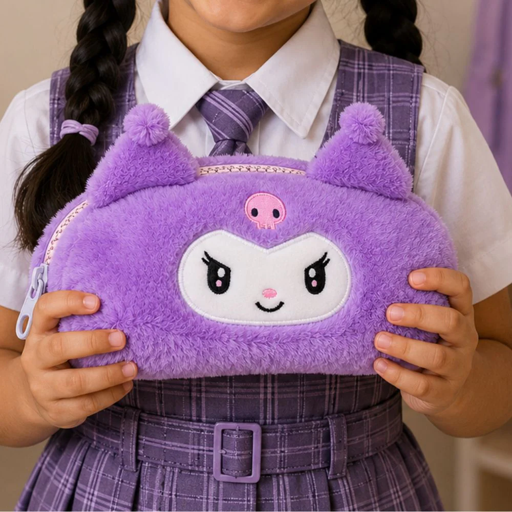 Personalised Pencil Pouch with 3D Ears & Custom Name | Birthday Gift for Kids | Plush Faux Fur - Image 11