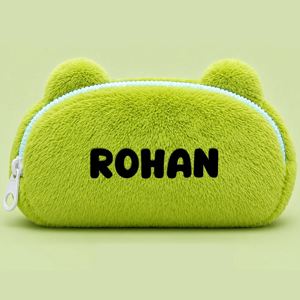 Personalised Pencil Pouch with 3D Ears & Custom Name | Birthday Gift for Kids | Plush Faux Fur - Image 20