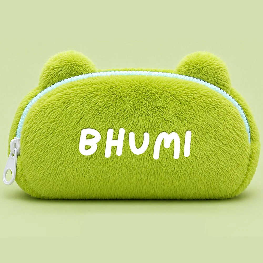 Personalised Pencil Pouch with 3D Ears & Custom Name | Birthday Gift for Kids | Plush Faux Fur - Image 21