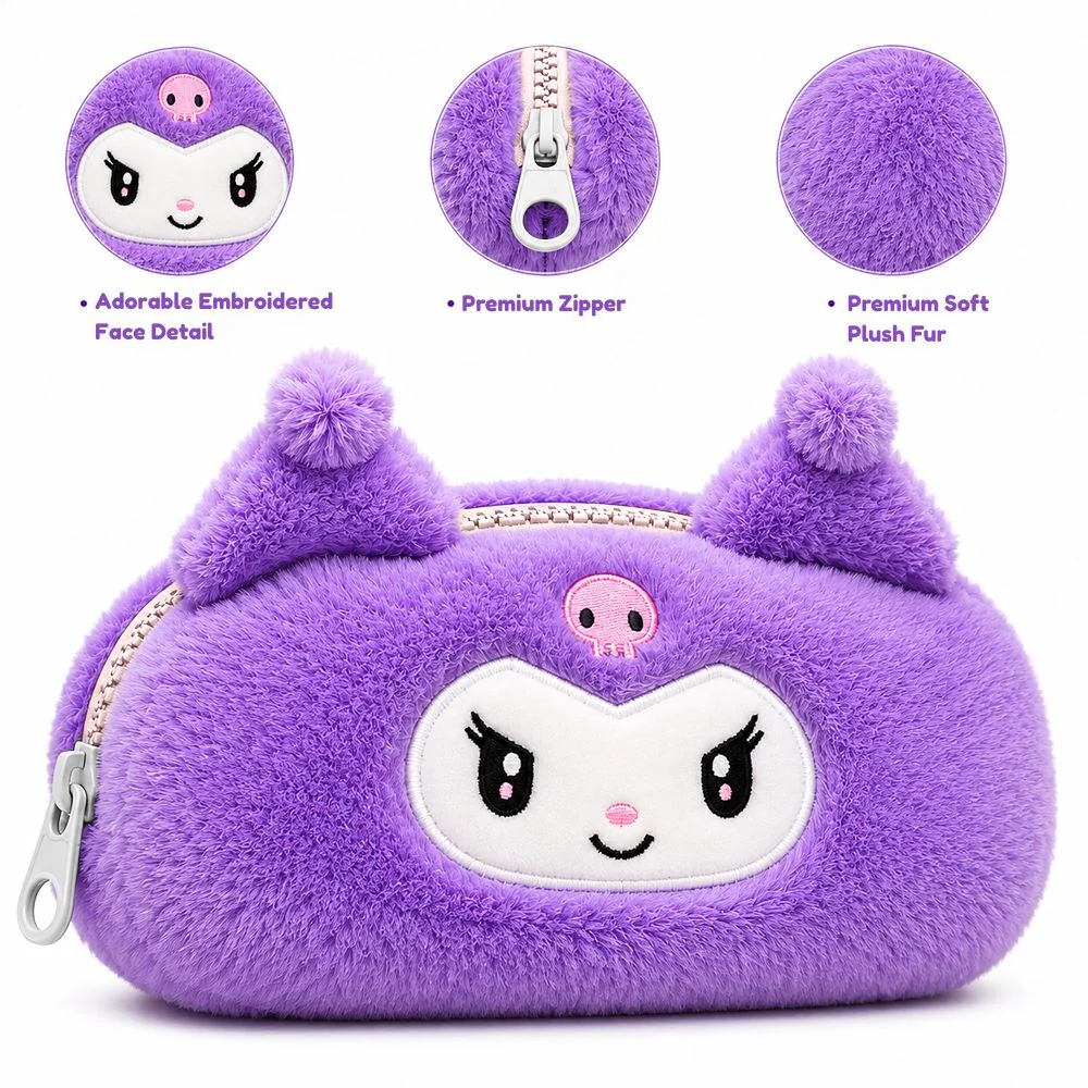Personalised Pencil Pouch with 3D Ears & Custom Name | Birthday Gift for Kids | Plush Faux Fur - Image 26