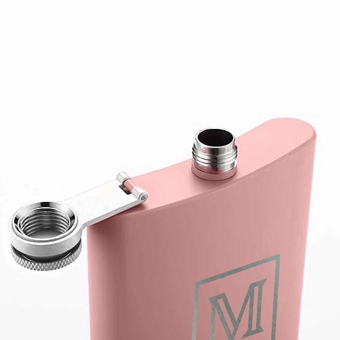 Personalised Pink Hip Flask with Funnel Stainless Steel 8OZ Whiskey Flask for Women - Image 5