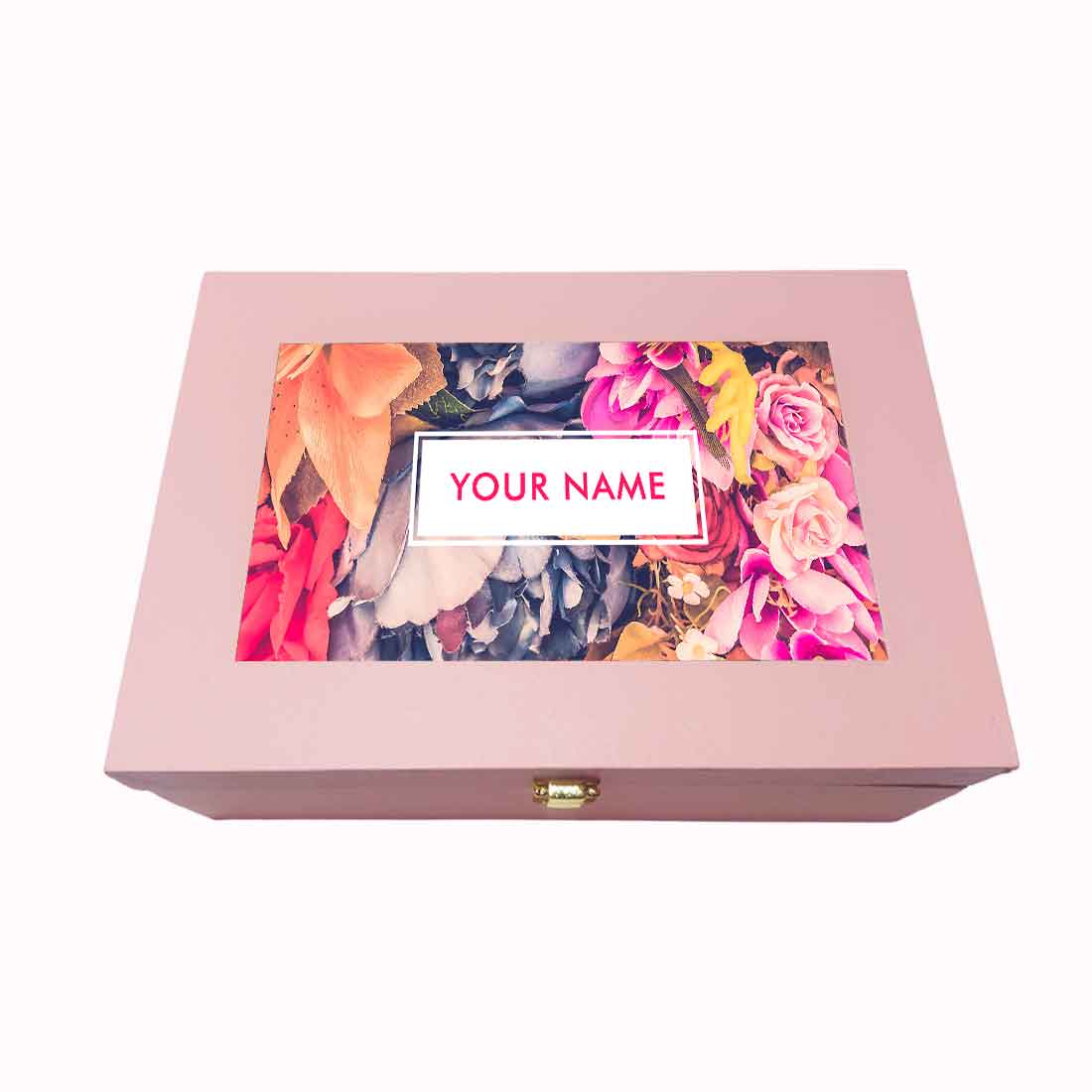Customized Jewelry Box for Women Wedding Gift Add Name - Multi Flower - Image 3