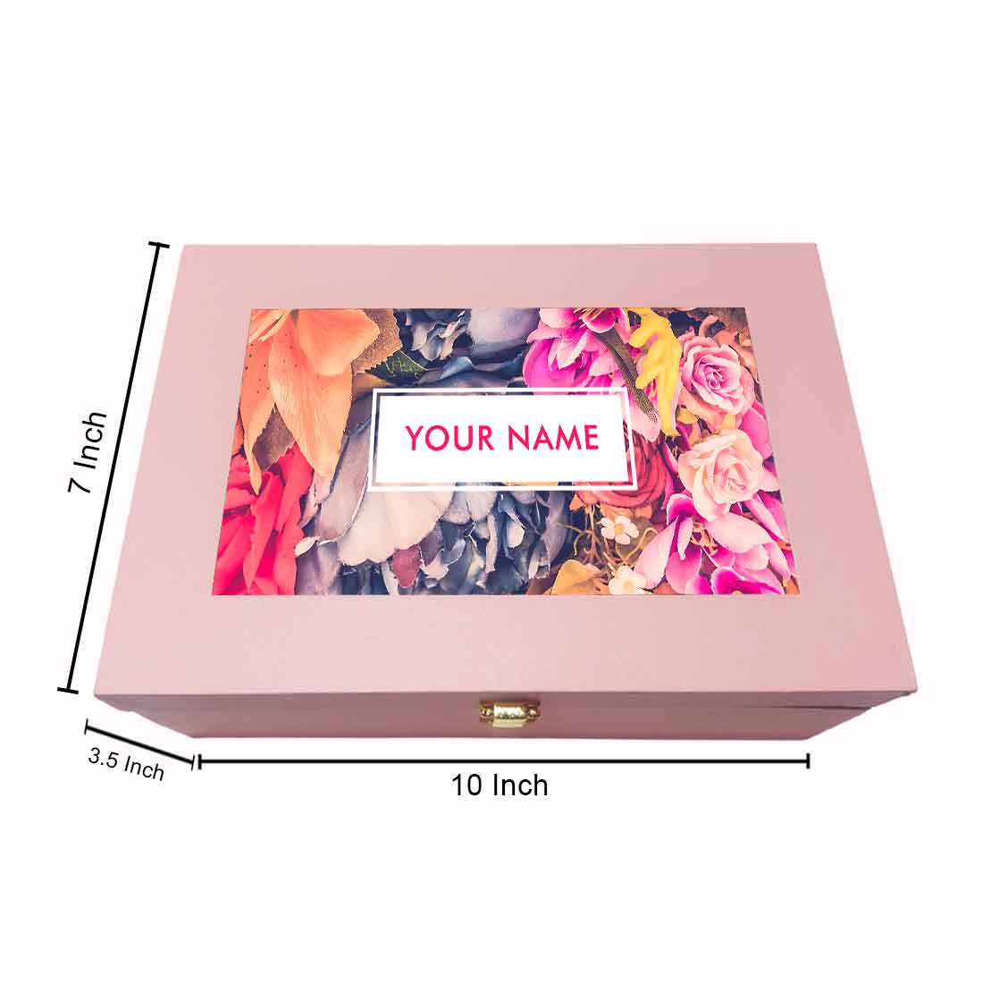 Customized Jewelry Box for Women Wedding Gift Add Name - Multi Flower - Image 6