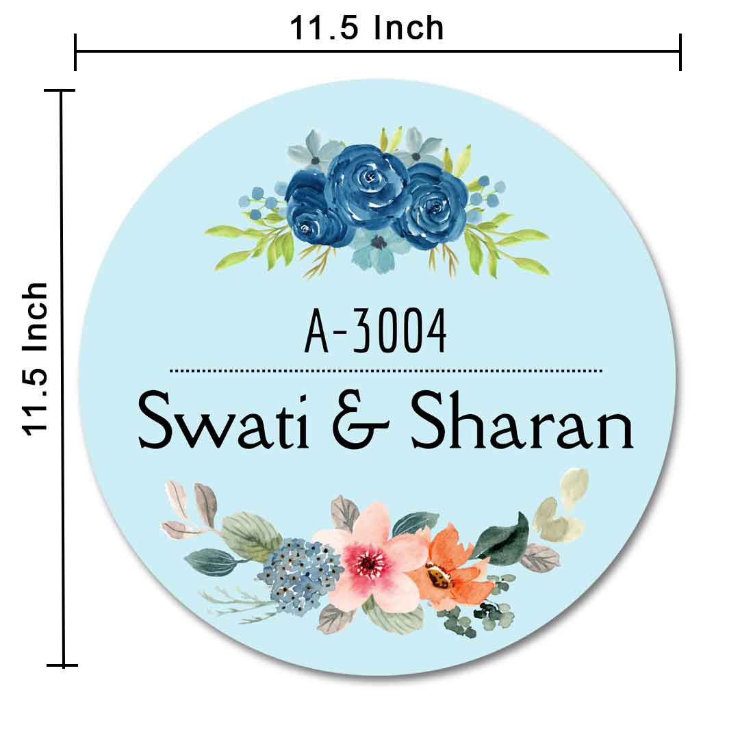 Round Customized Name Plate for Door Made Waterproof Print - Lily Of The Nile - Image 6
