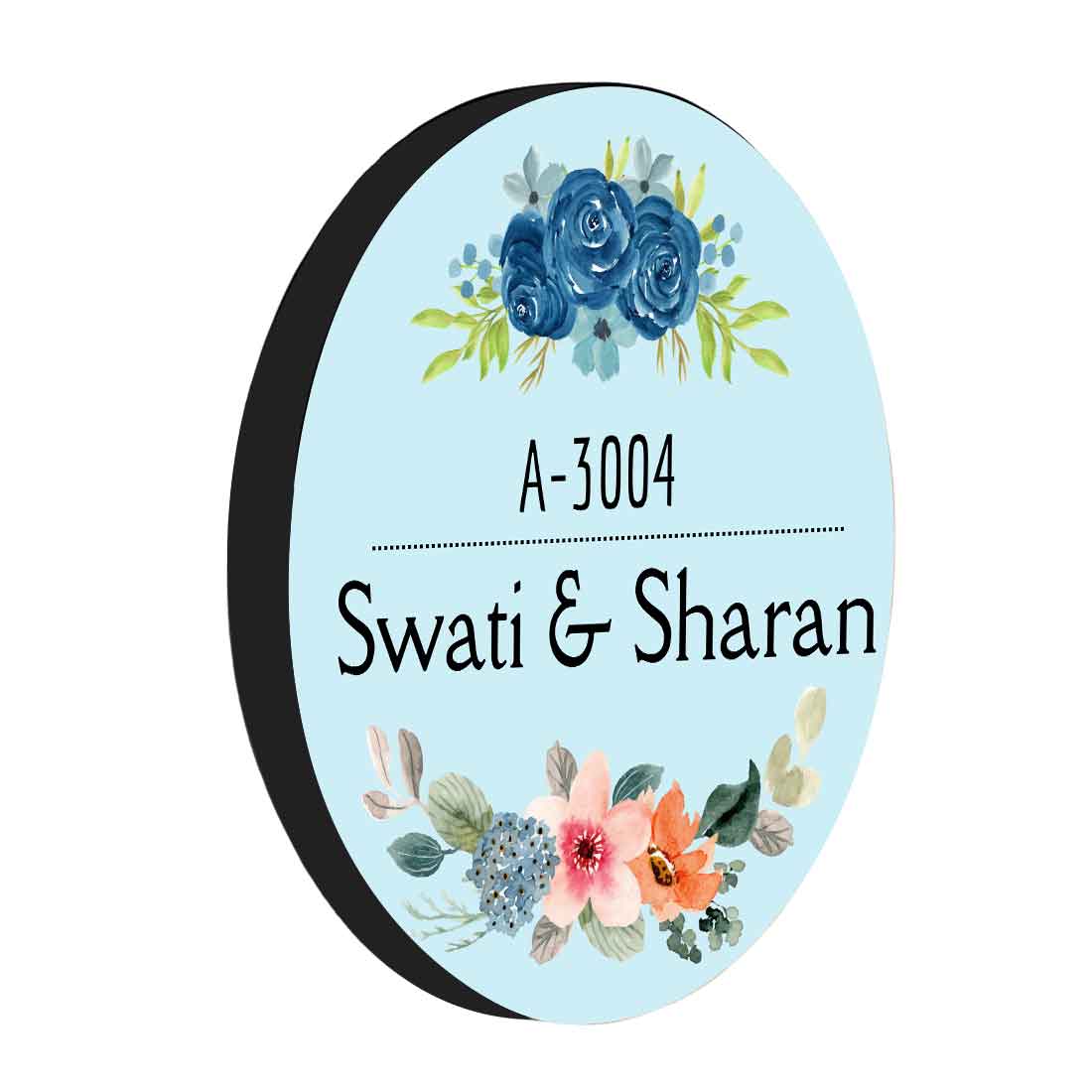 Round Customized Name Plate for Door Made Waterproof Print - Lily Of The Nile - Image 7