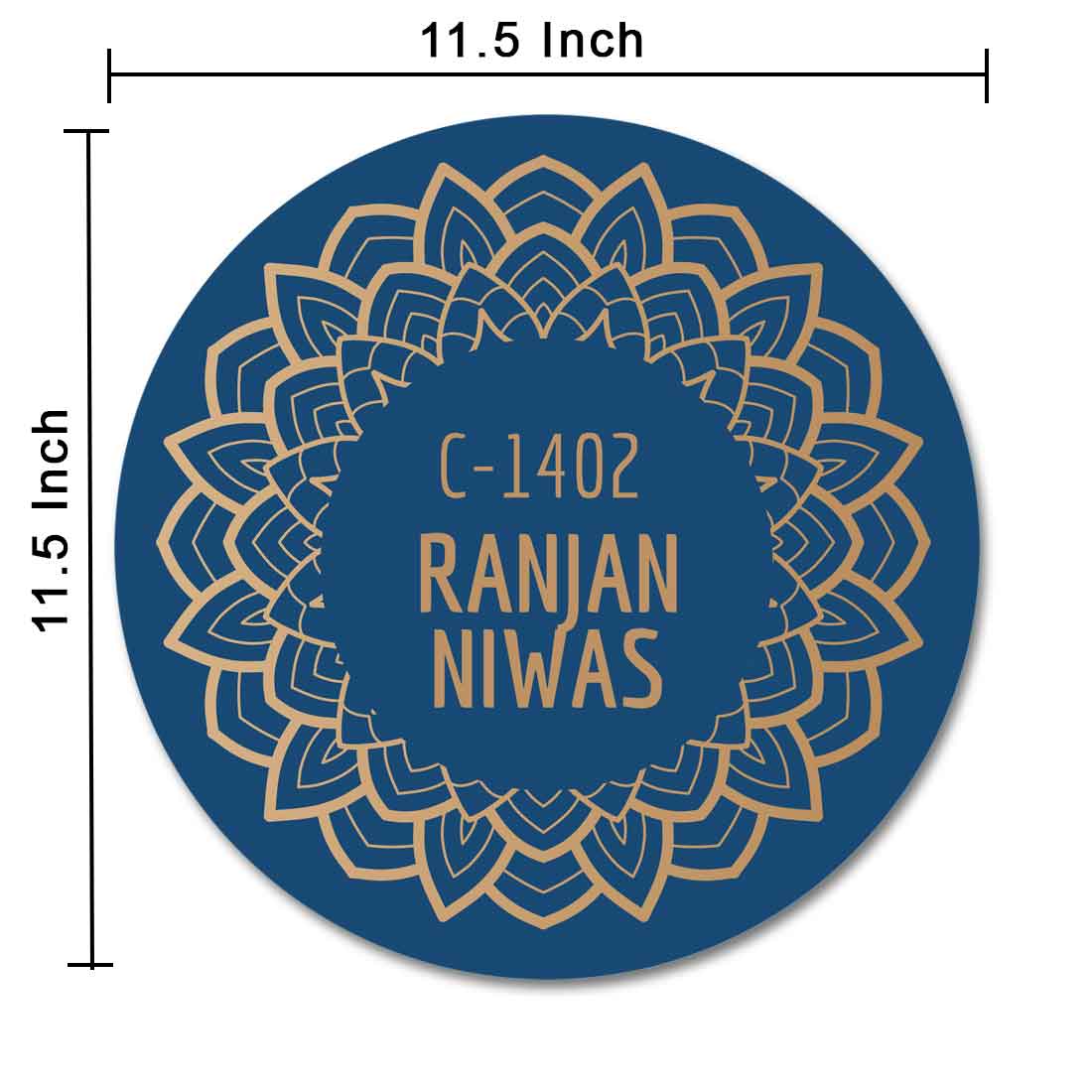 Custom Name Plates for House & Office Outdoor Decor - Blue Symmetry - Image 5