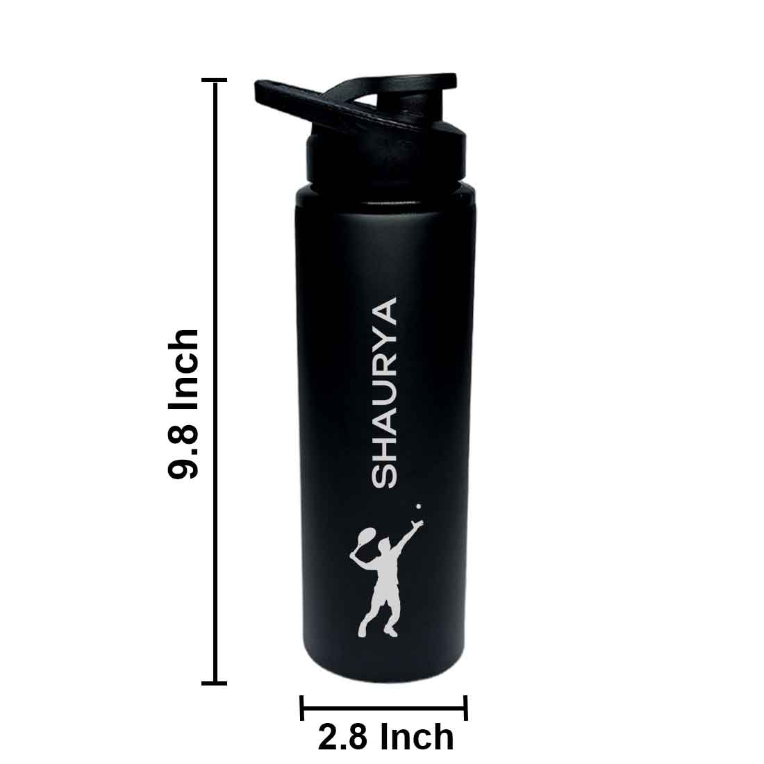 Personalised Stainless Steel Water Sipper Bottle for Fridge and Sports - Tennis Bottles - Image 7