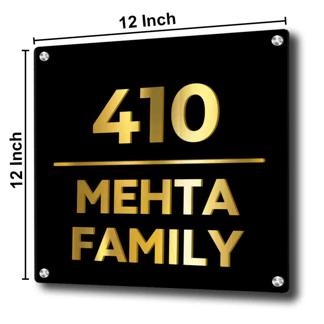 Personalised Metal Square Name Plate for House Outdoor Name Board - Image 10