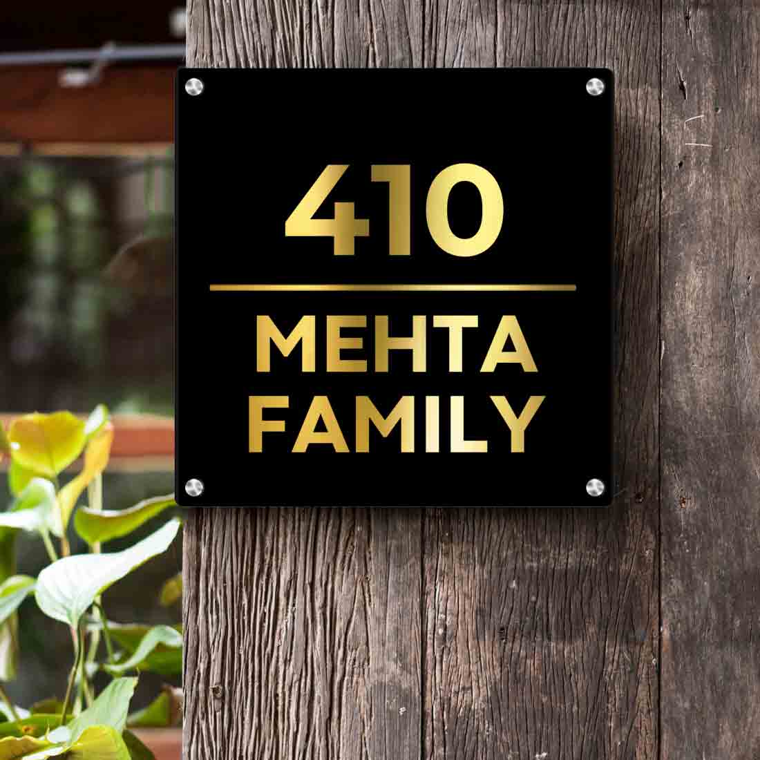 Personalised Metal Square Name Plate for House Outdoor Name Board - Image 11