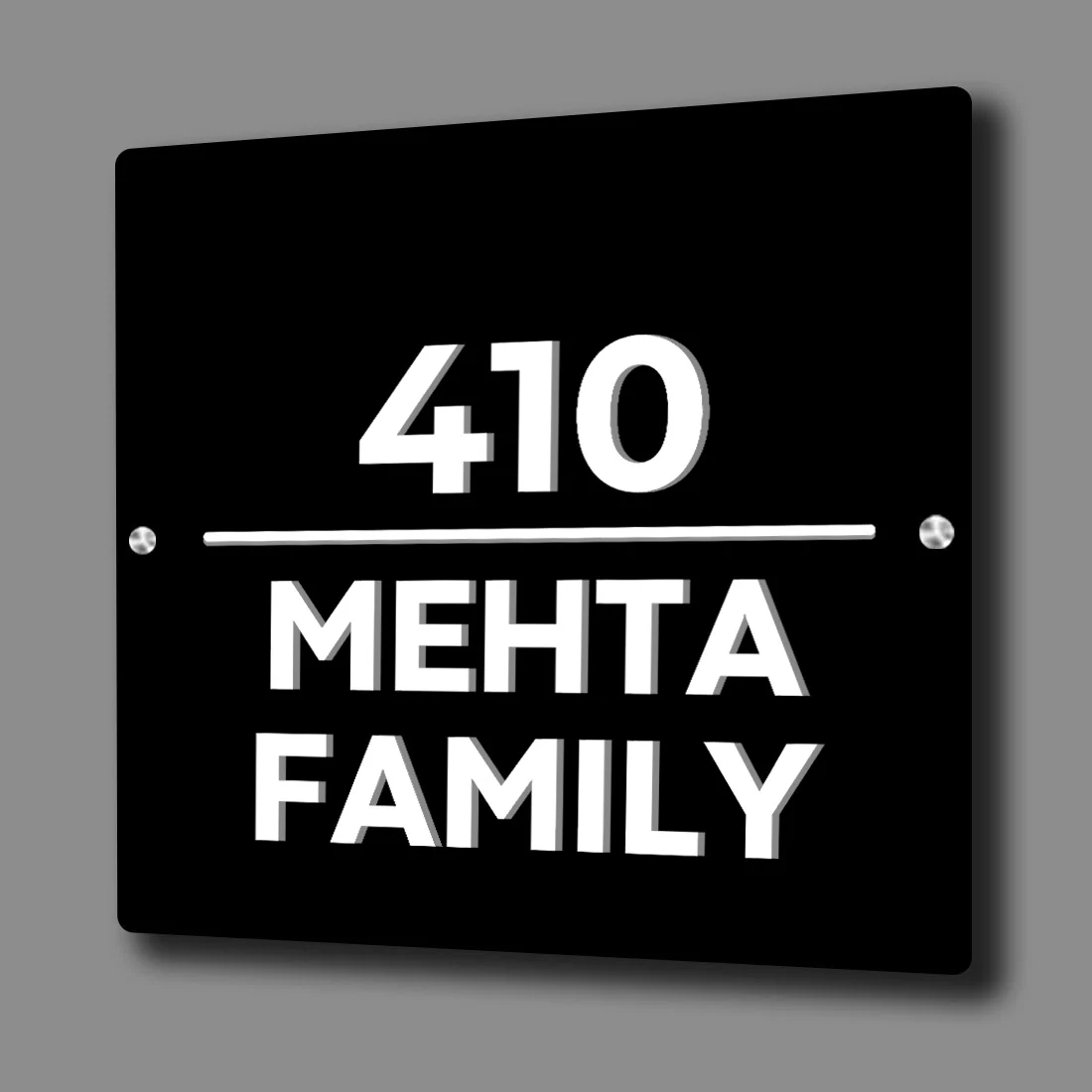 Personalised Metal Square Name Plate for House Outdoor Name Board - Image 12