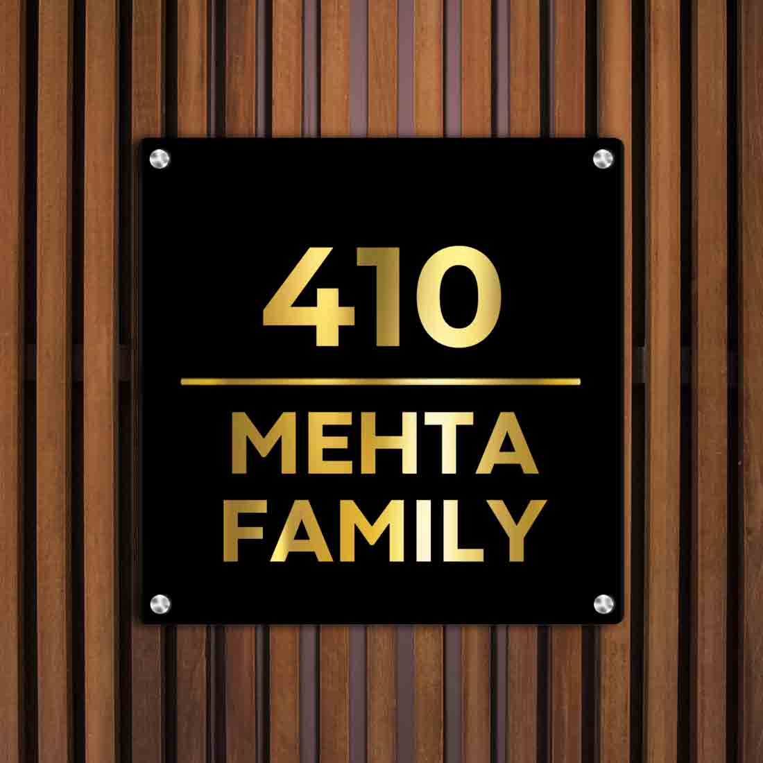 Personalised Metal Square Name Plate for House Outdoor Name Board - Image 2