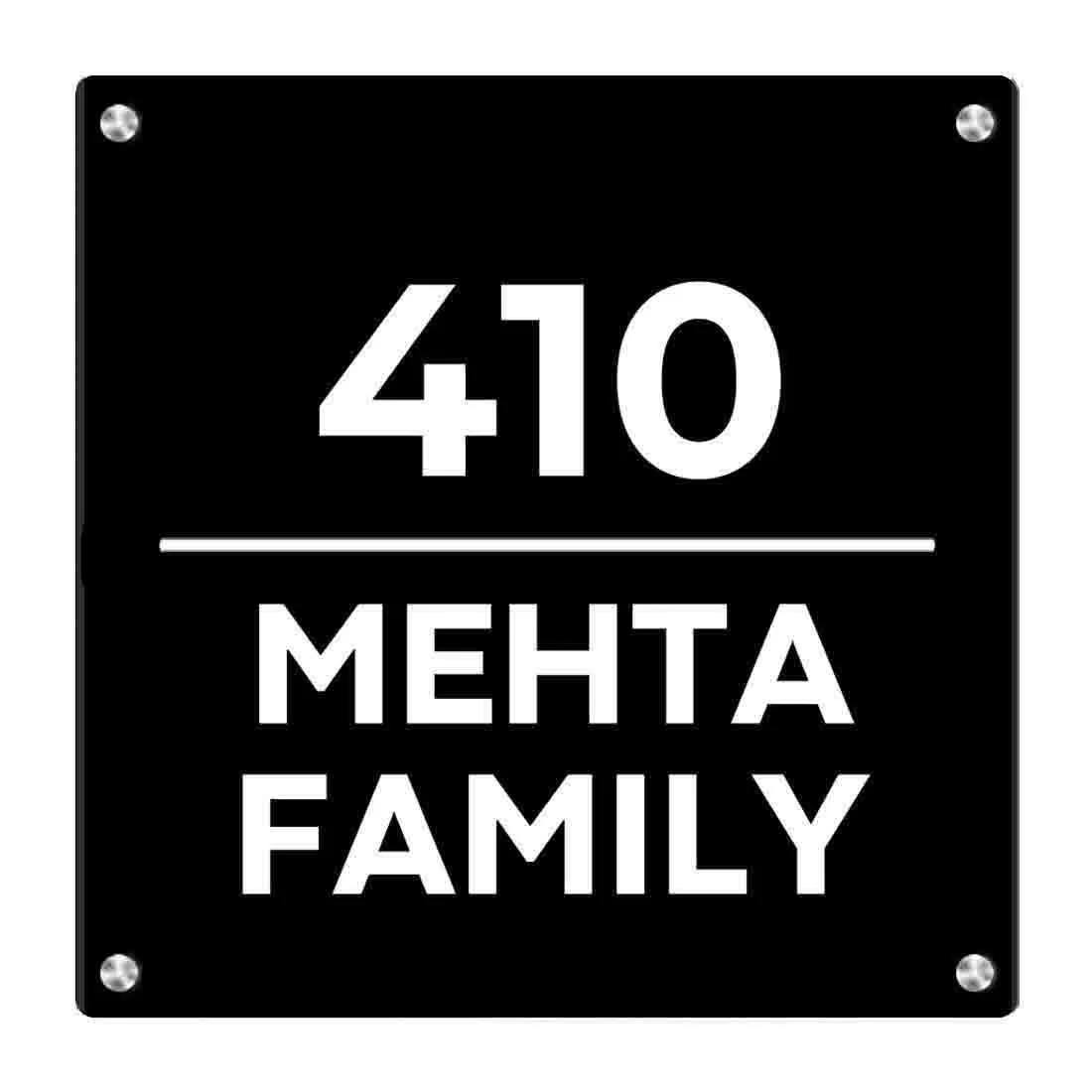 Personalised Metal Square Name Plate for House Outdoor Name Board - Image 4