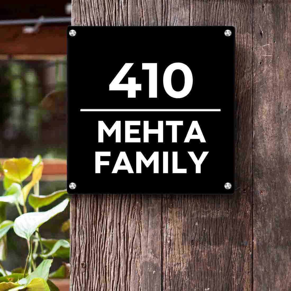 Personalised Metal Square Name Plate for House Outdoor Name Board - Image 7