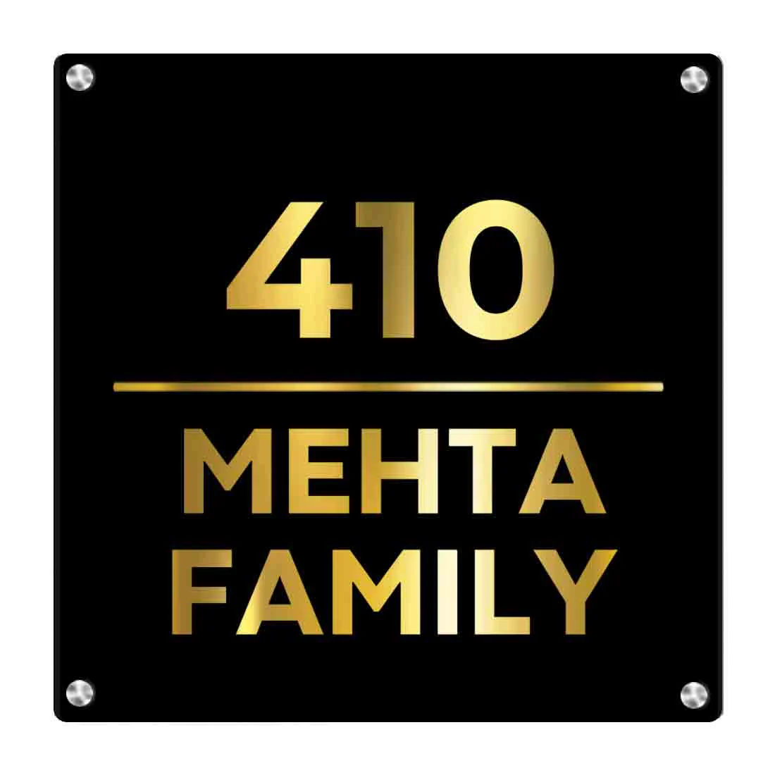 Personalised Metal Square Name Plate for House Outdoor Name Board - Image 9