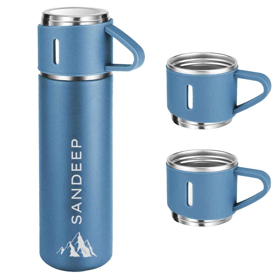 Personalised Tea Flask Thermos With 2 Cups Set - Mountain - Image 13