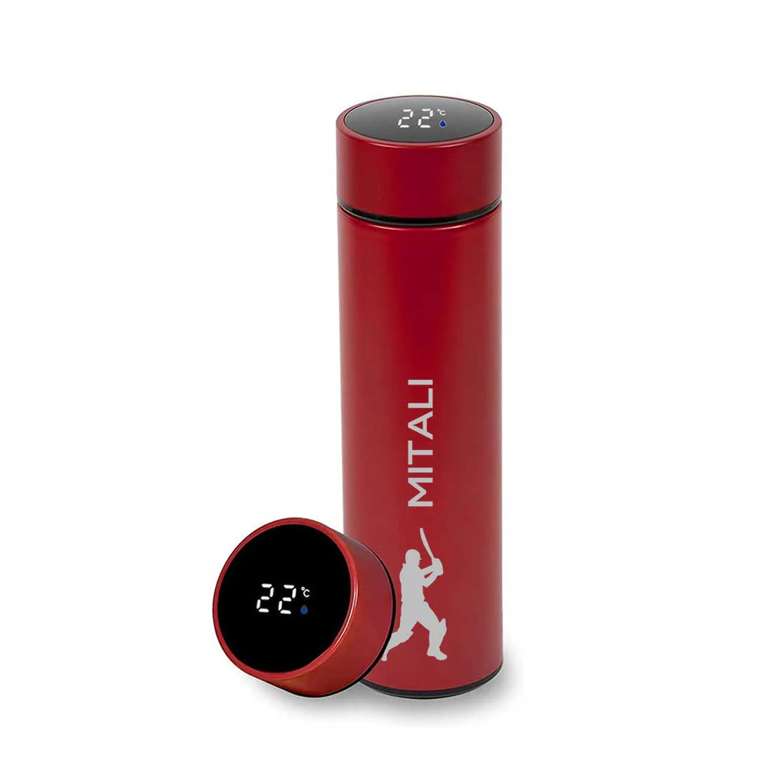 Custom Thermos Vacuum Flask with Temperature Display for Boys 500ml - Cricket - Image 8