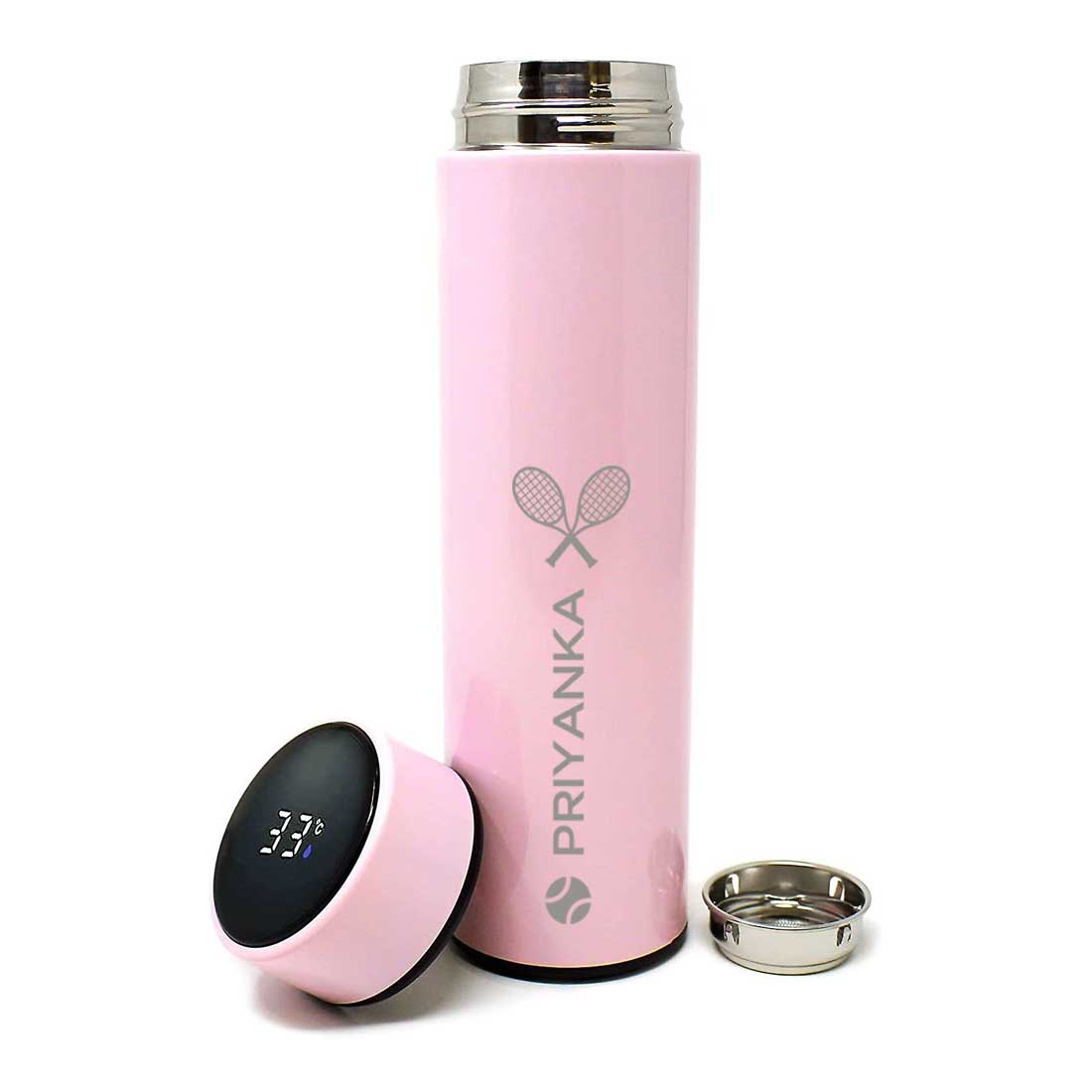 Personalised Tea Flask Thermal Hot & Cold With Temperature Display - Racket - Image 12