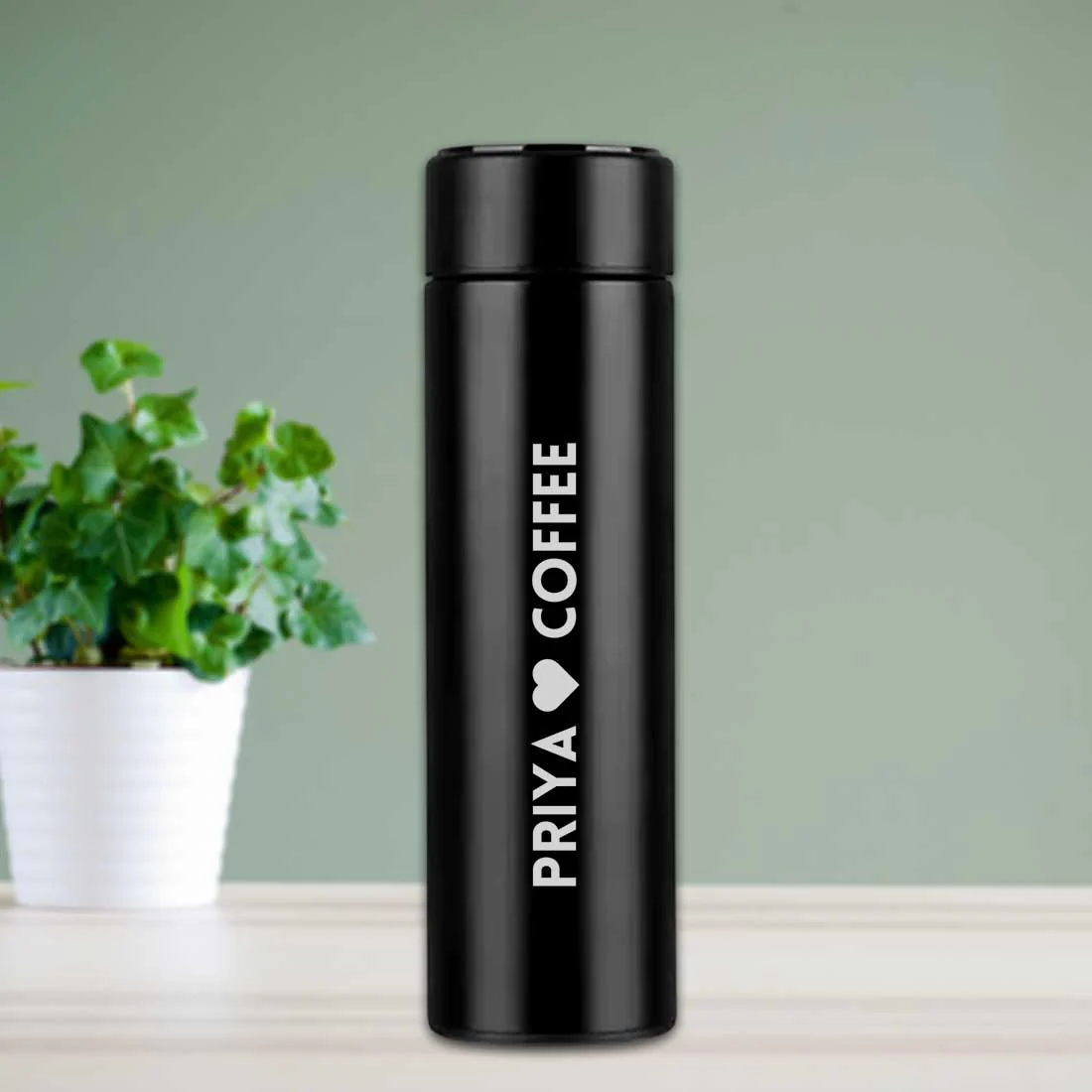 Personalised Tea Flask With Temperature Display Engraved Name 500ml - COFFEE - Image 10