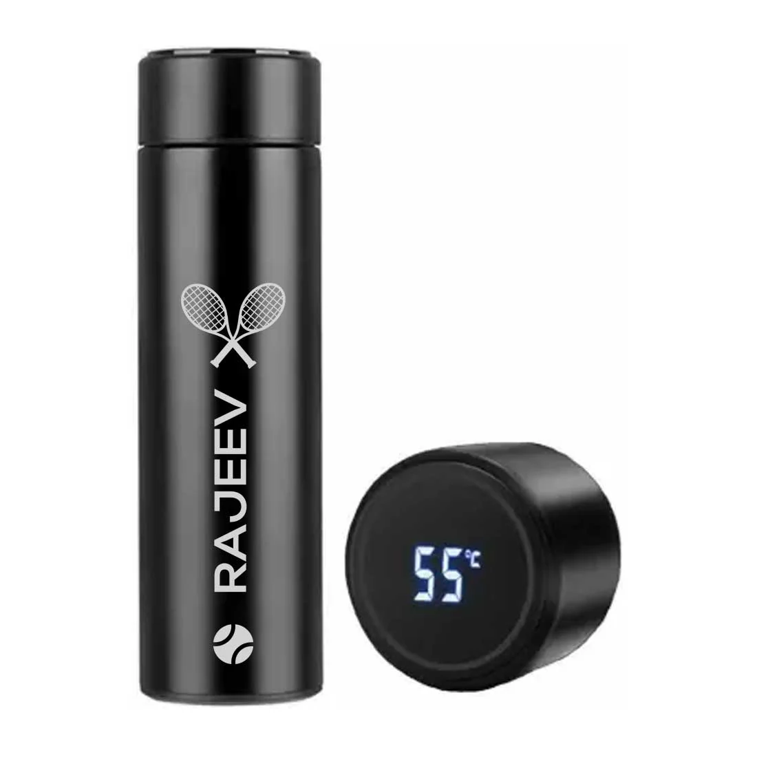 Personalised Tea Flask Thermal Hot & Cold With Temperature Display - Racket - Image 8