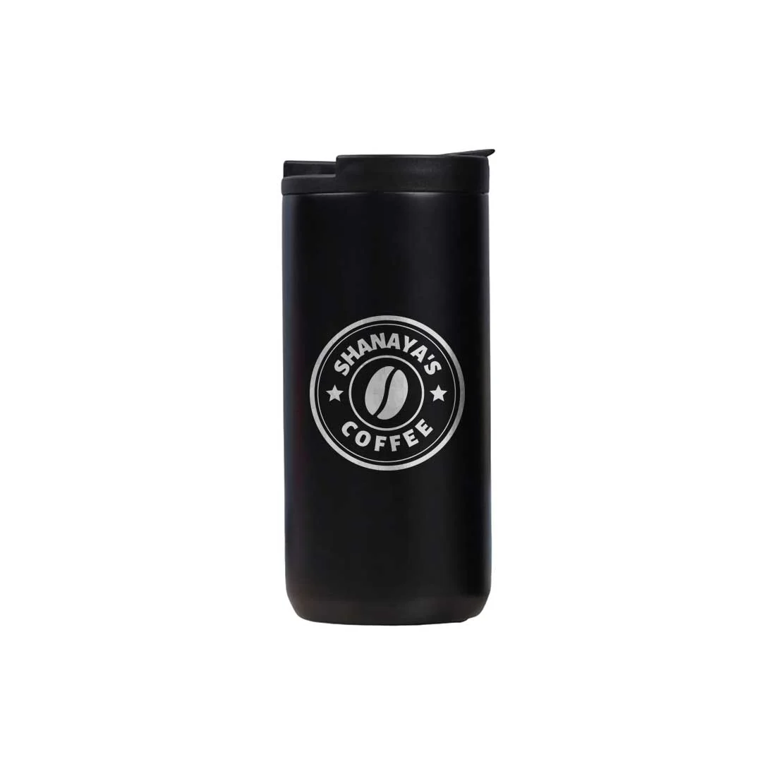 Personalised Tea Travel Mug with Lid Name Engraved Stainless Steel Flask (400ML) - Image 3