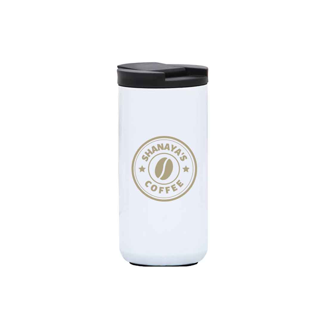Personalised Tea Travel Mug with Lid Name Engraved Stainless Steel Flask (400ML) - Image 9