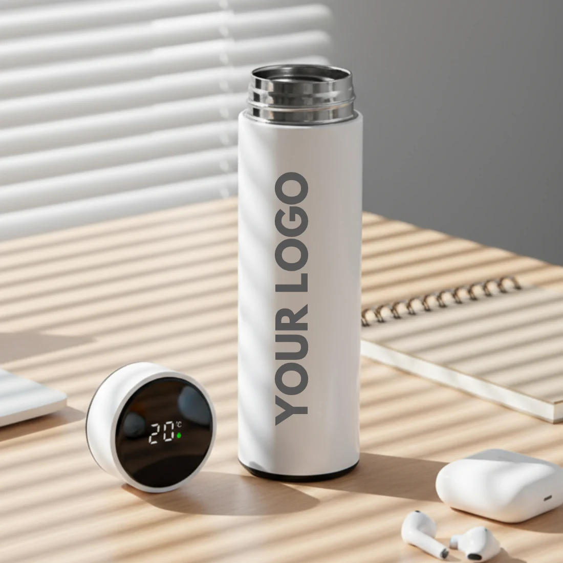Personalised Thermal Flask for Tea with Temperature Display - ADD LOGO - Image 24