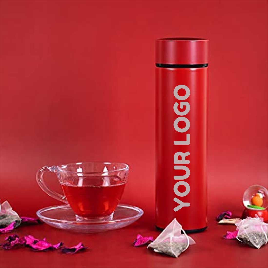 Personalised Thermal Flask for Tea with Temperature Display - ADD LOGO - Image 4