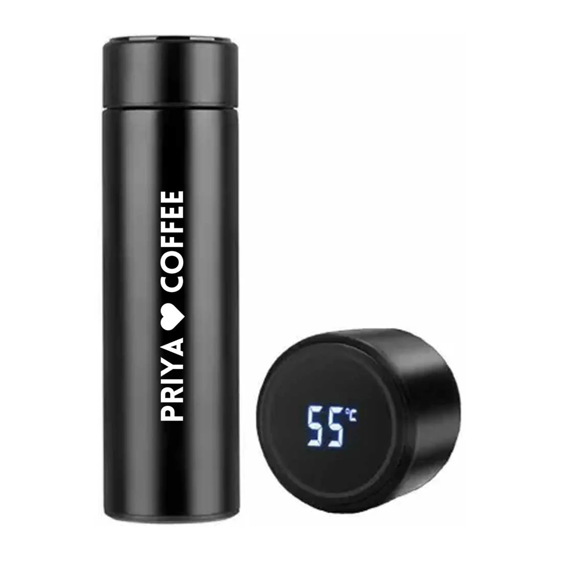 Custom Stainless Steel Hot Thermos for Tea Temperature Display Engraved - COFFEE - Image 2