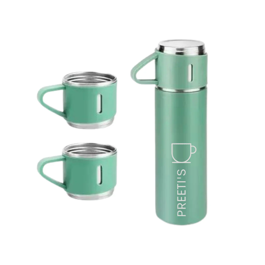 Personalised Thermos Cup Set Travel Coffee Tea Mug Flask Gift Box With Name - Image 15