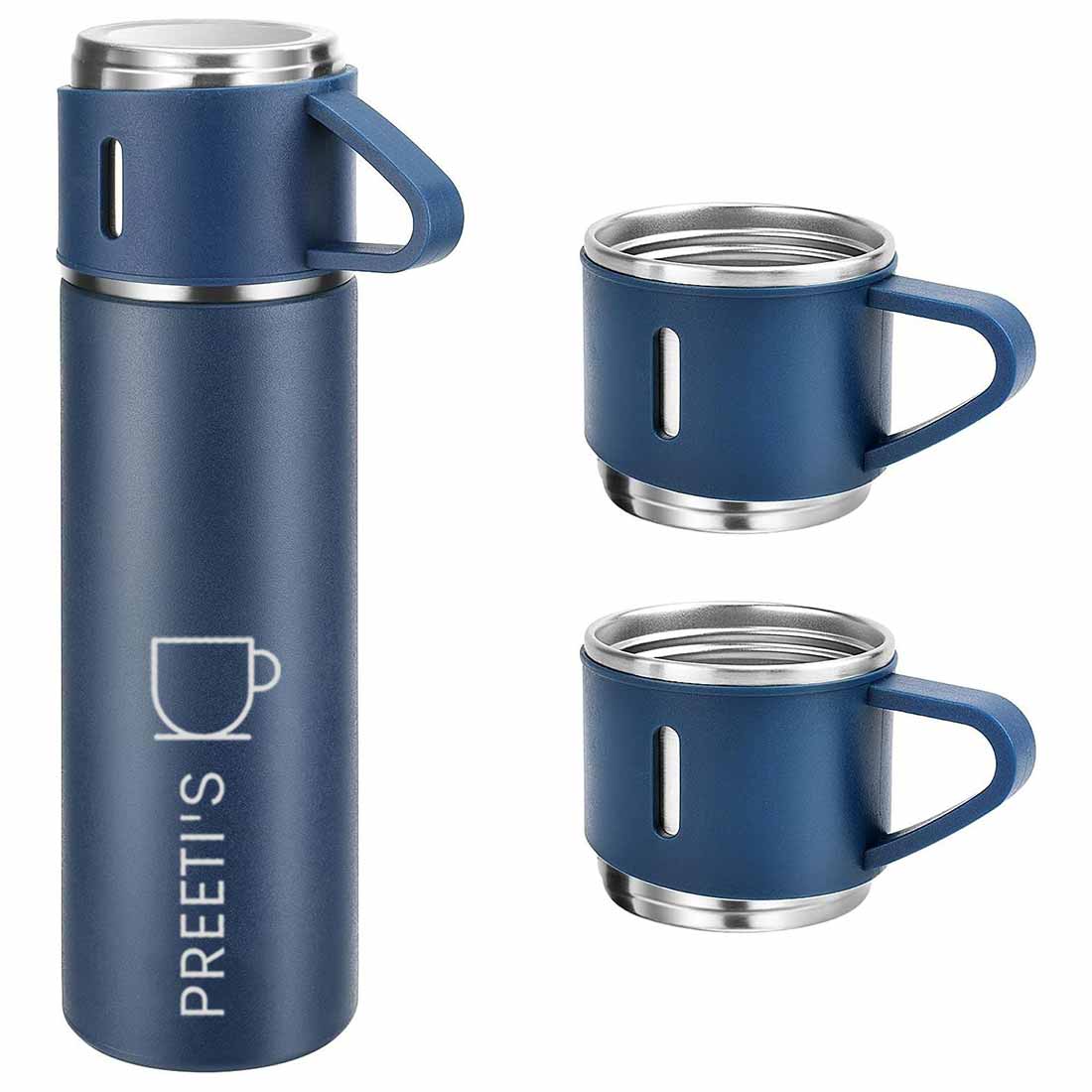 Personalised Thermos Cup Set Travel Coffee Tea Mug Flask Gift Box With Name - Image 4