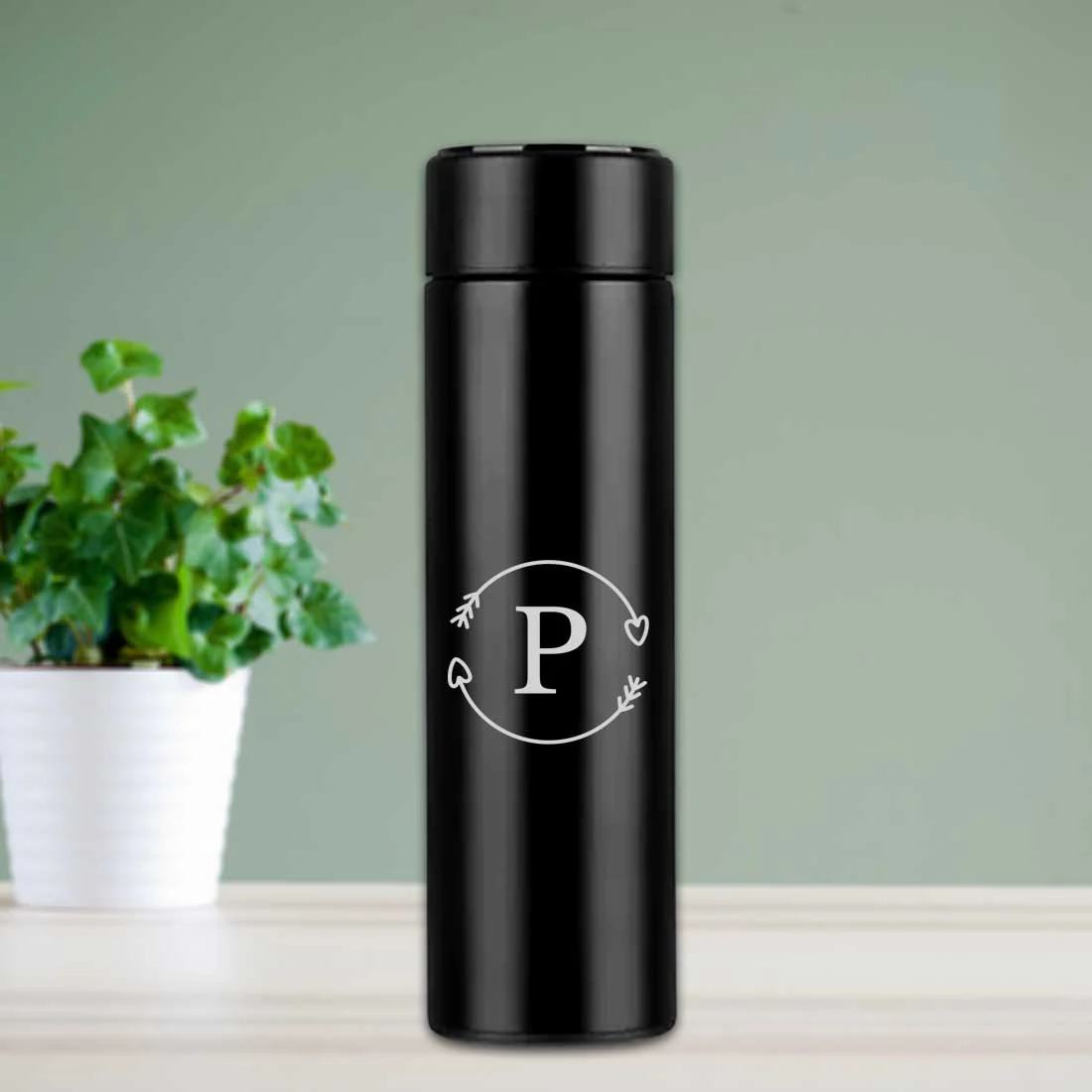 Custom Thermos Flask for Tea Coffee with Temperature Display- Monogram - Image 2