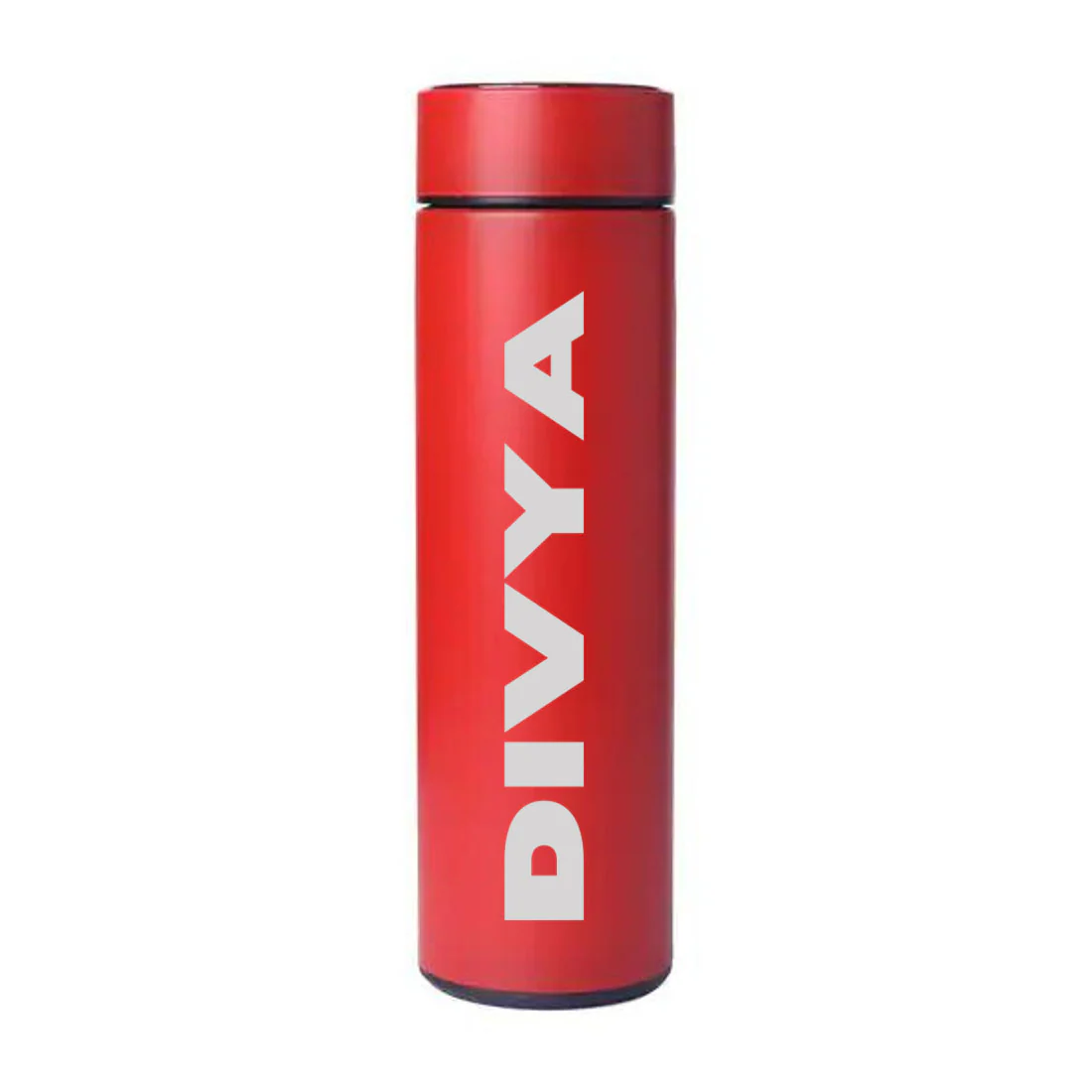 Personalised Thermos Flask for Tea Coffee with Temperature Display- Red - Image 4