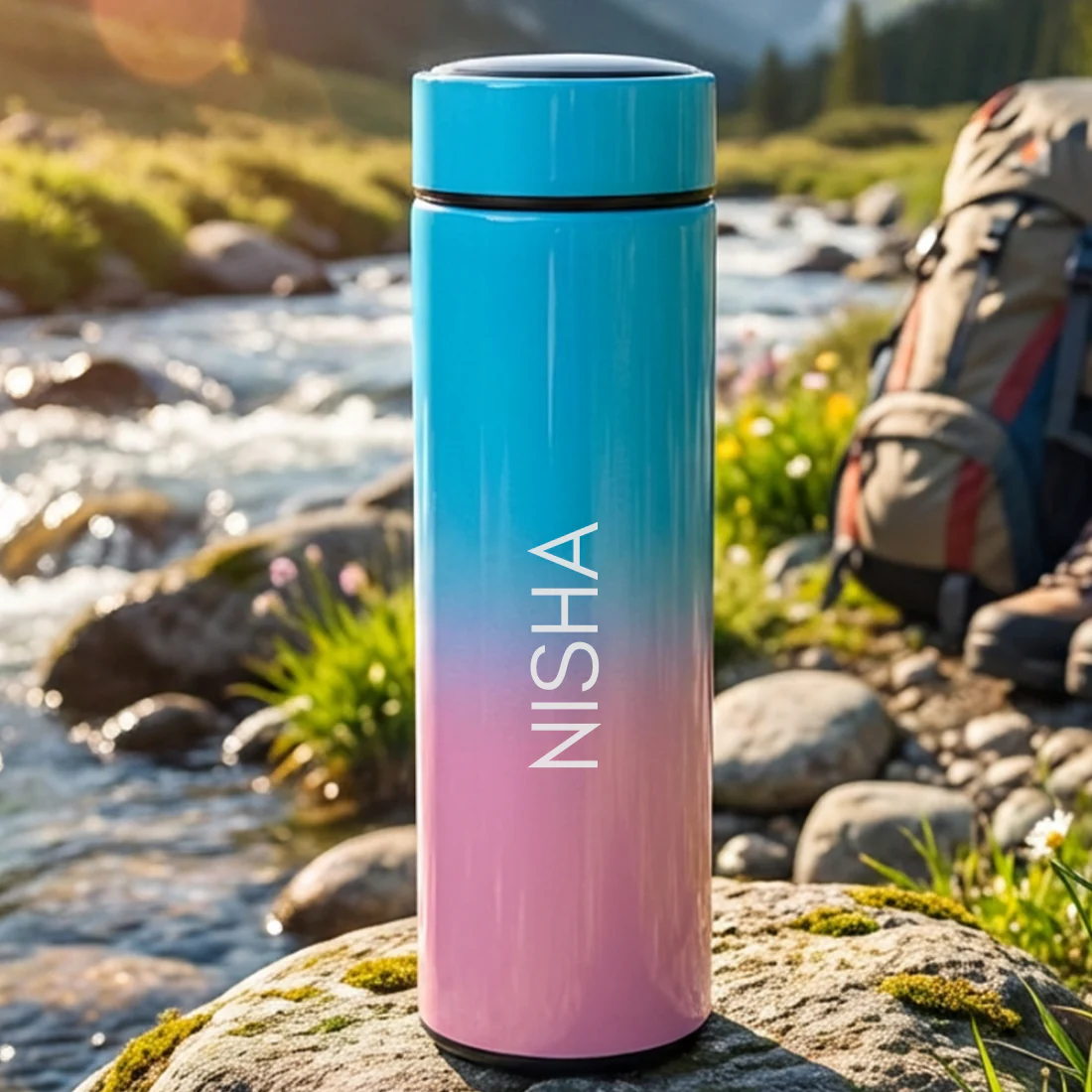 Personalised Thermos Flask with Temperature Display- 500ml Insulated Bottle - Image 8