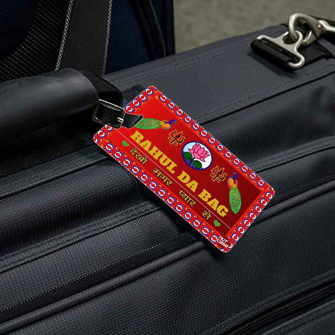 Personalized Designer Luggage Travel Baggage Tags Set of 2 - Funny Truck Art - Image 2