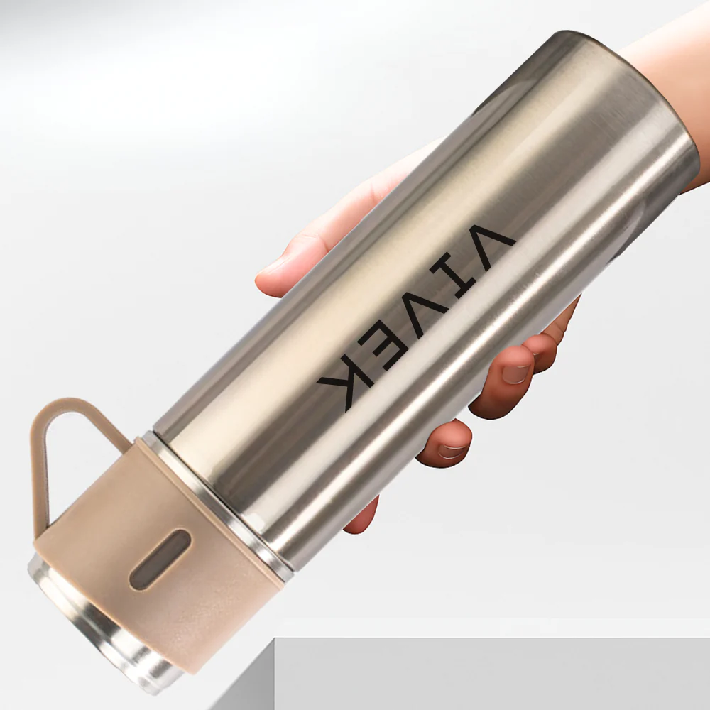 Personalised Travel Mug Thermos With 2 Cups Gift Box Set - Add Name - Image 42