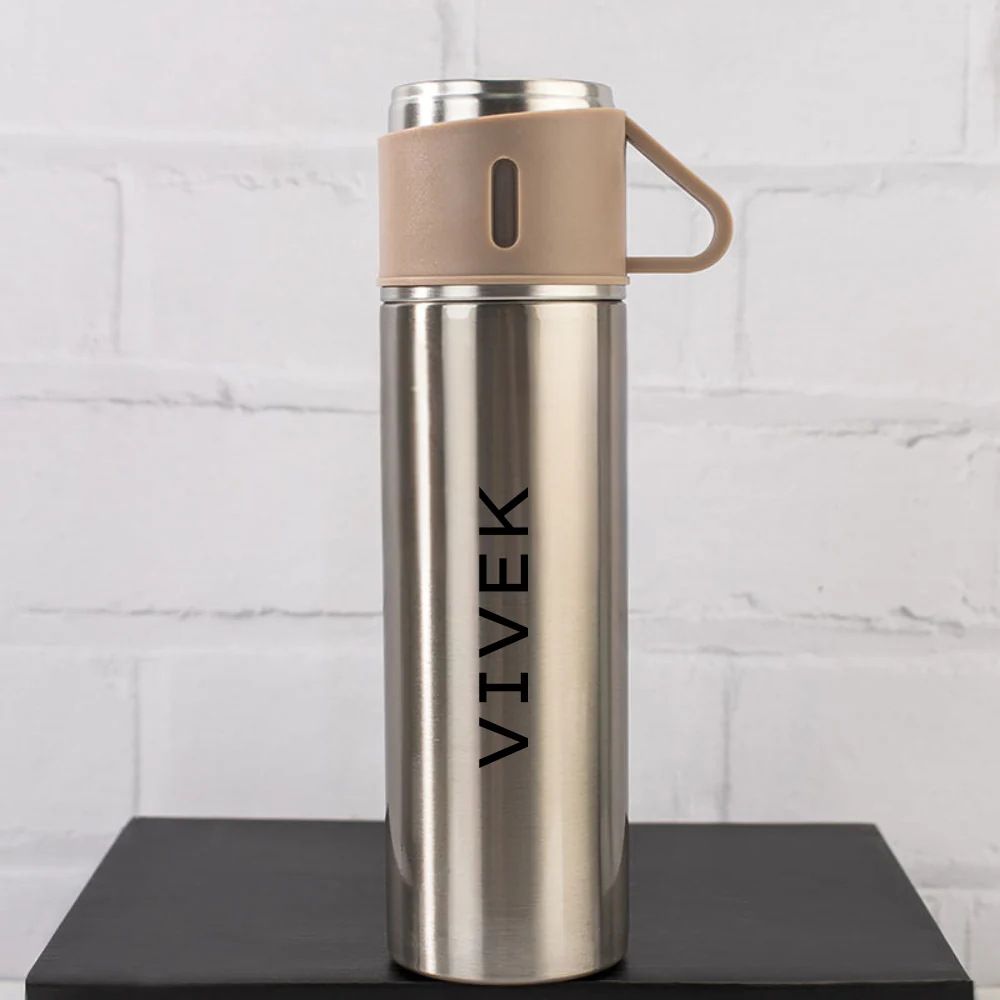 Personalised Travel Mug Thermos With 2 Cups Gift Box Set - Add Name - Image 44
