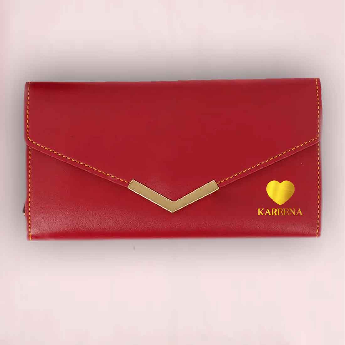 Personalised Wallet for Women - Faux Leather Clutch Purses for Ladies - Image 3