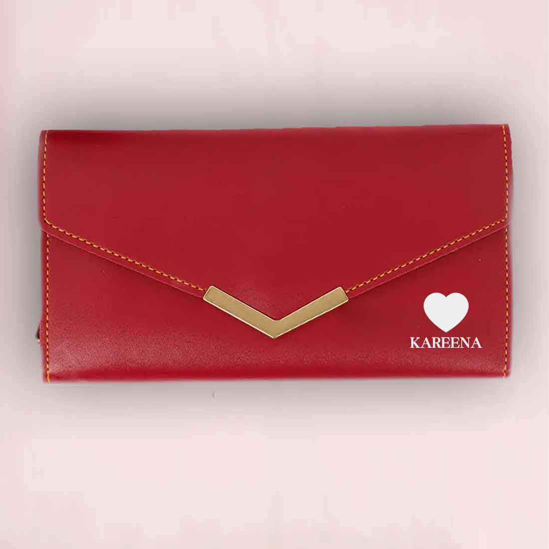 Personalised Wallet for Women - Faux Leather Clutch Purses for Ladies - Image 9