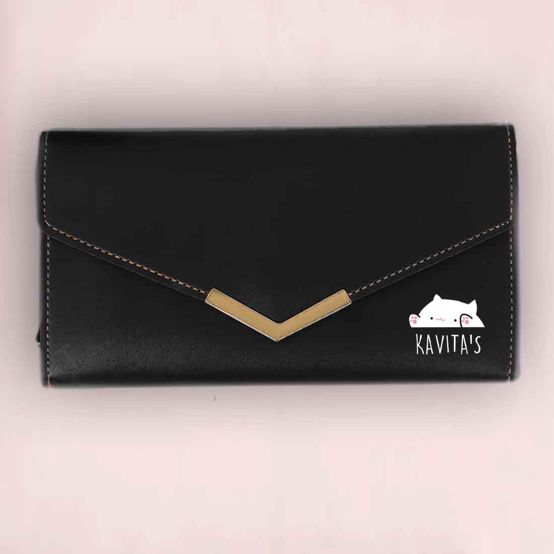 Personalised Wallet Womens with Name - Faux Leather Clutch Purse for Ladies - Image 11