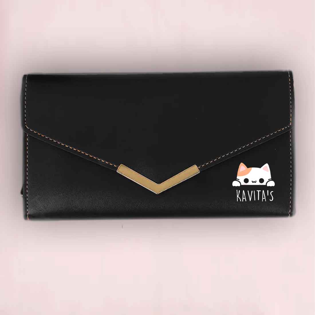 Personalised Wallet Womens with Name - Faux Leather Clutch Purse for Ladies - Image 20