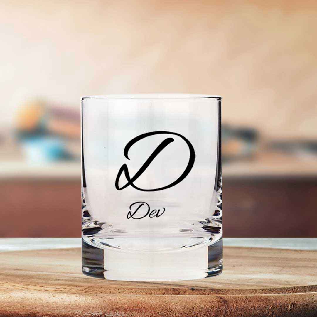 New Personalized Whiskey Glass - Gift For Him Husband Boyfriend - Initials - Image 2