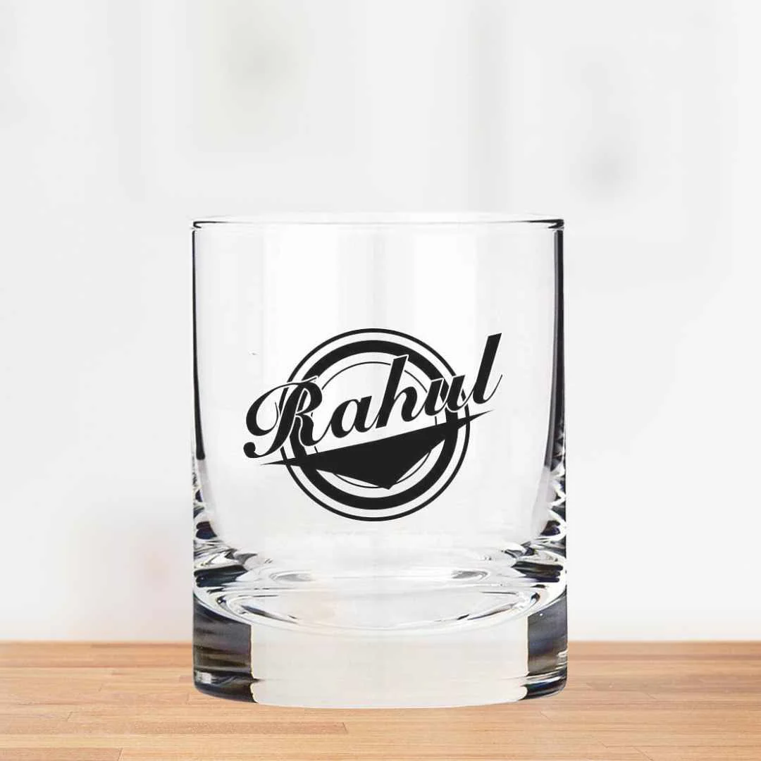 Personalized Whiskey Glass with Name - Gift for Husband Boyfriend - Retro - Image 2