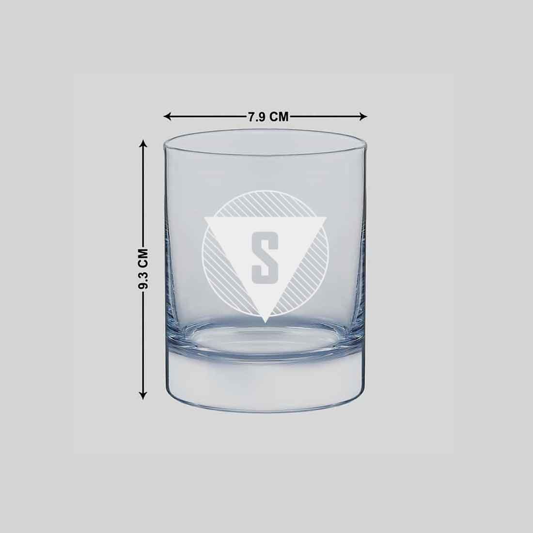 Pretty Personalized Whiskey Glass - Gift For Him Husband Boyfriend - Monogram Triangle - Image 10
