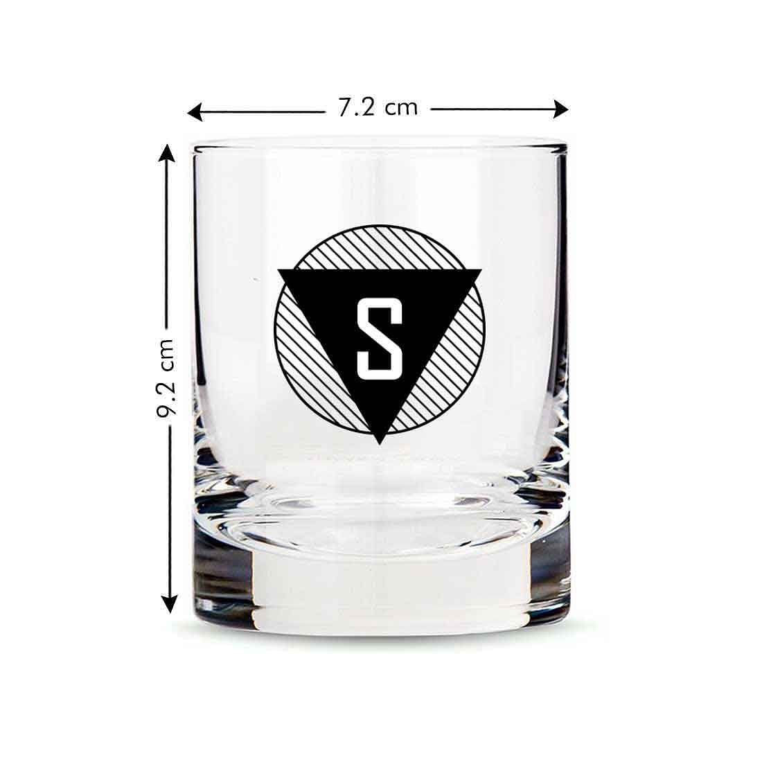 Pretty Personalized Whiskey Glass - Gift For Him Husband Boyfriend - Monogram Triangle - Image 12