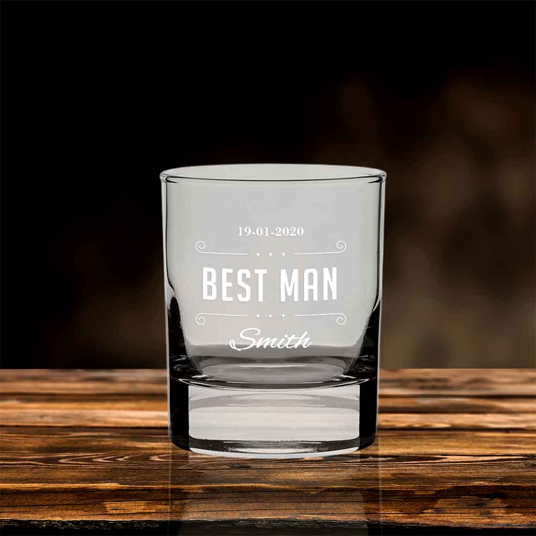 Beautiful Personalized Whiskey Glass - Wedding Gift - Best Man Gifts - Image 2