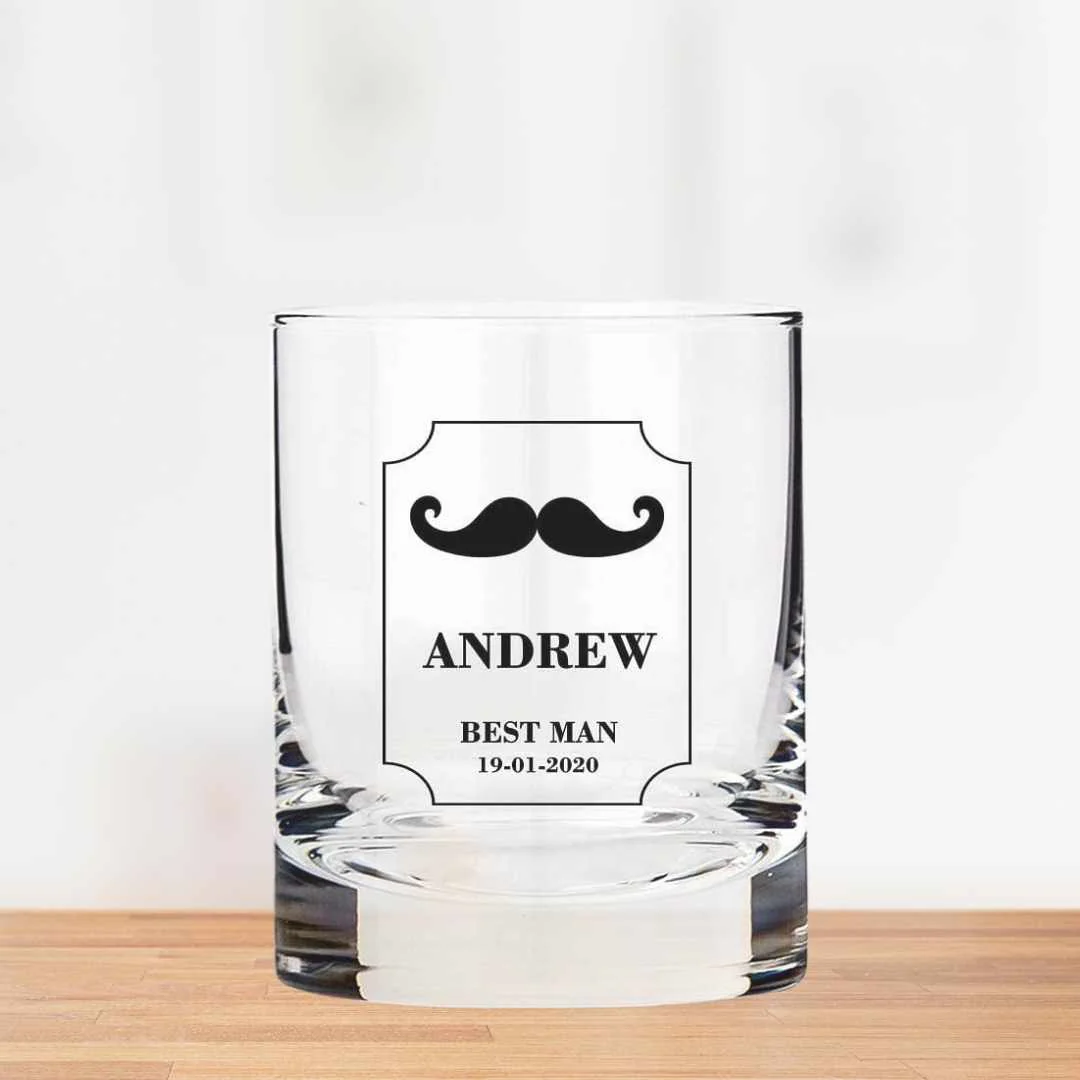 Attractive Personalized Whiskey Glass - Wedding Gift - Best Man Gifts - Hip - Image 2