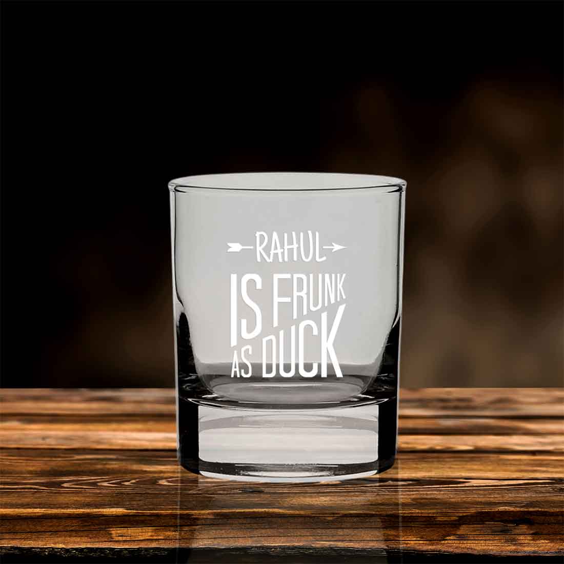 Funny Personalized Whiskey Glass - Gift for Him Husband Boyfriend - Frunk Duck - Image 3