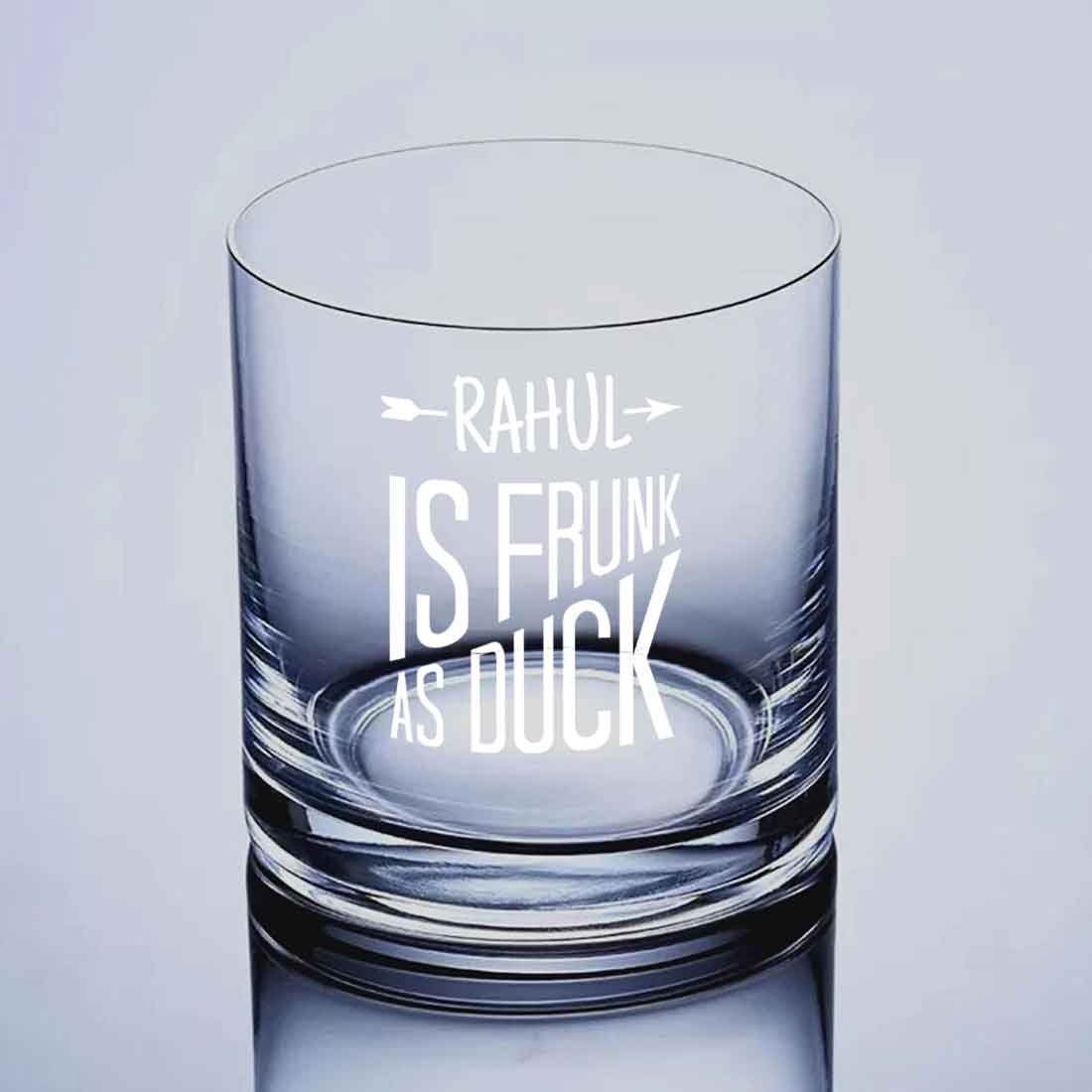 Funny Personalized Whiskey Glass - Gift for Him Husband Boyfriend - Frunk Duck - Image 7