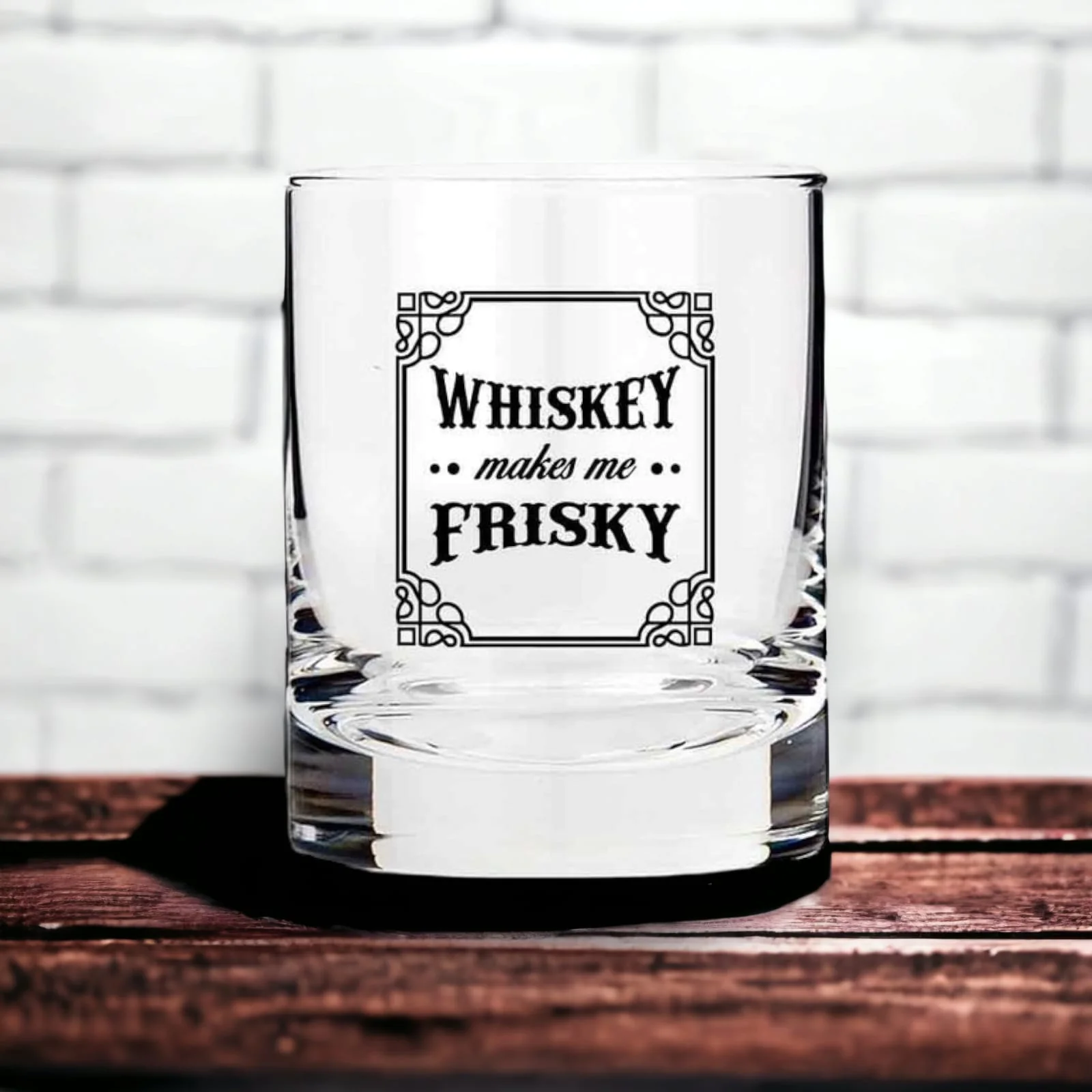 Awesome Custom Whiskey Glass -Perfect Gift for Girlfriend Boyfriend - Frisky - Image 3